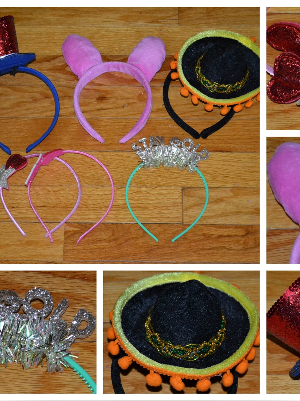 Youth girls assorted holiday themed headbands / hair accessories